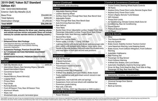 2019 GMC Yukon SLT Standard Edition