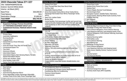 2023 Chevrolet Tahoe Z71