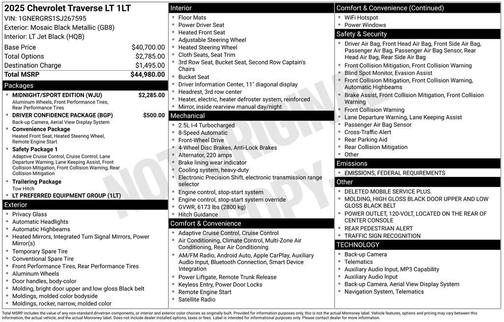 2025 Chevrolet Traverse LT
