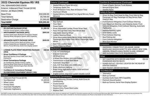 2022 Chevrolet Equinox RS
