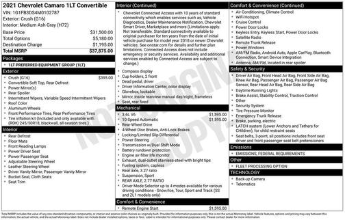 2021 Chevrolet Camaro 1LT