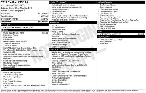 2019 Cadillac XT5 Base