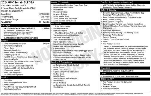 2024 GMC Terrain SLE