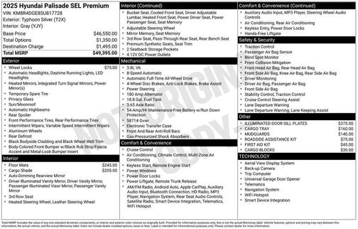 2025 Hyundai PALISADE SEL Premium