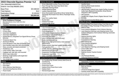 2022 Chevrolet Equinox Premier w/1LZ