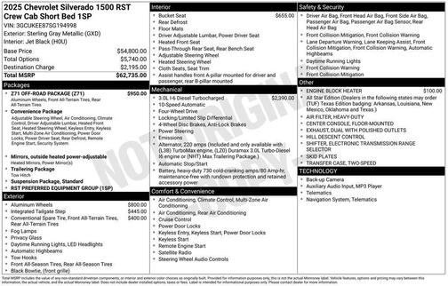 2025 Chevrolet Silverado 1500 RST
