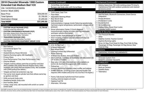 2018 Chevrolet Silverado 1500 Custom