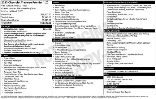 2023 Chevrolet Traverse Premier