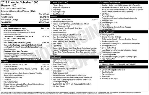 2018 Chevrolet Suburban Premier