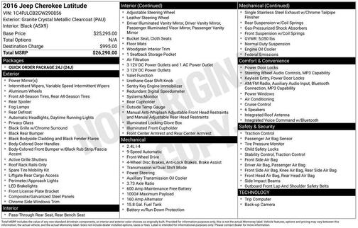 2016 Jeep Cherokee Latitude