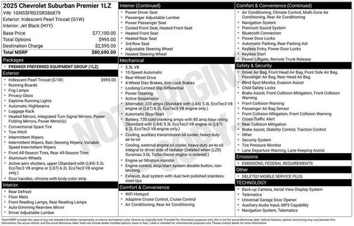 2025 Chevrolet Suburban Premier
