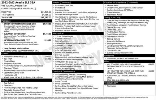 2022 GMC Acadia SLE