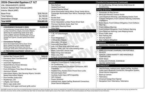 2026 Chevrolet Equinox 1LT