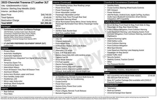 2023 Chevrolet Traverse LT Leather