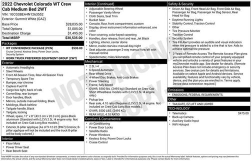2022 Chevrolet Colorado WT