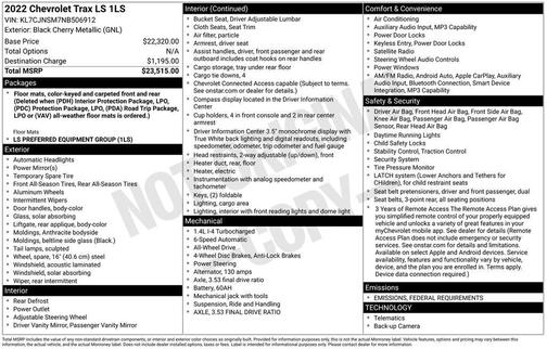 2022 Chevrolet Trax LS