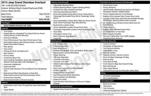 2014 Jeep Grand Cherokee Overland