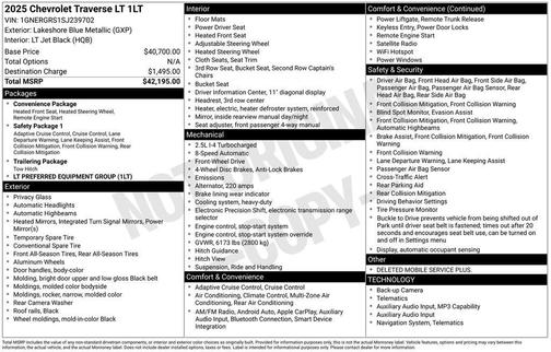 2025 Chevrolet Traverse LT