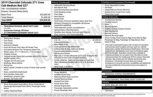 2019 Chevrolet Colorado Z71