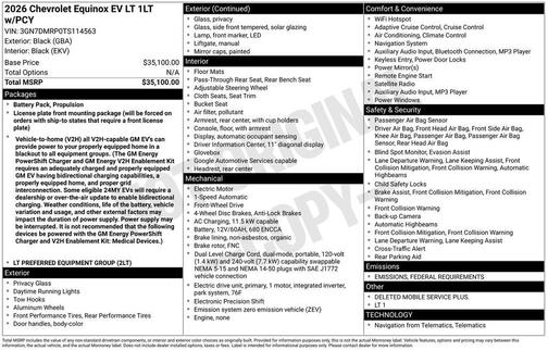 2026 Chevrolet Equinox EV LT