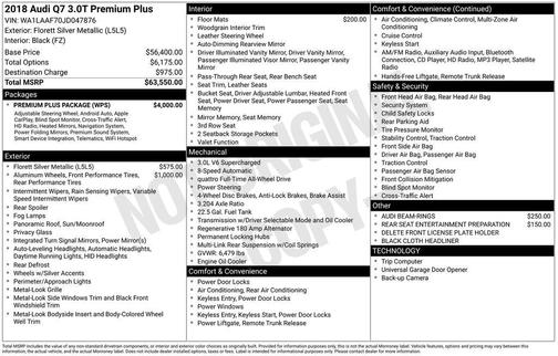2018 Audi Q7 3.0T Premium Plus