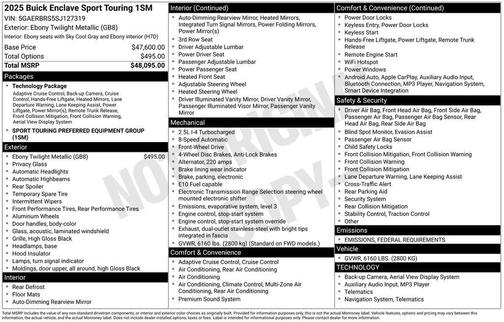 2025 Buick Enclave Sport Touring
