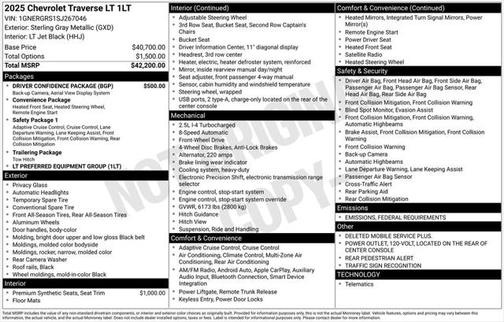 2025 Chevrolet Traverse LT