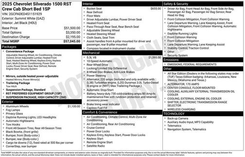 2025 Chevrolet Silverado 1500 RST