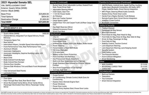 2021 Hyundai SONATA SEL