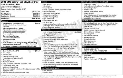 2021 GMC Sierra 1500 Elevation