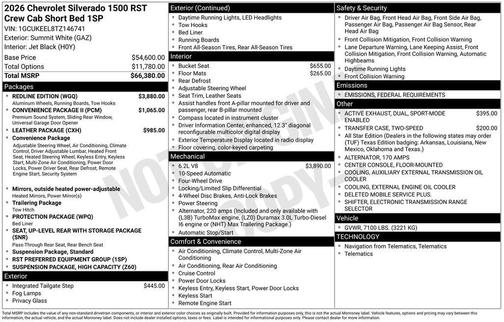 2026 Chevrolet Silverado 1500 RST