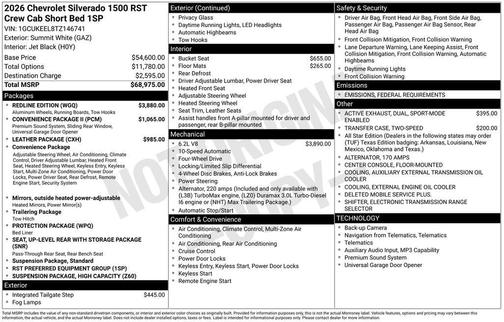 2026 Chevrolet Silverado 1500 RST