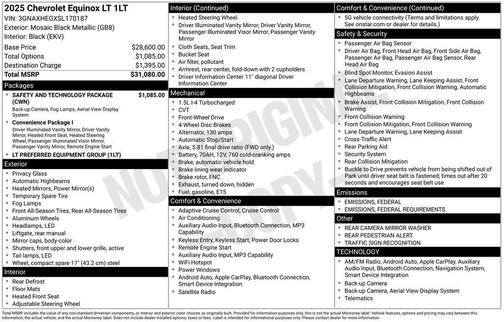 2025 Chevrolet Equinox 1LT