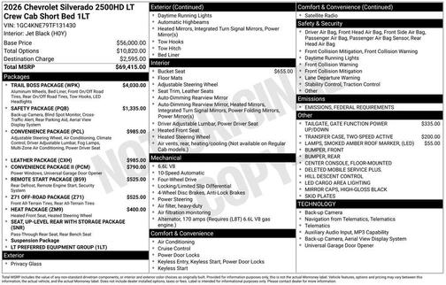 2026 Chevrolet Silverado 2500 LT