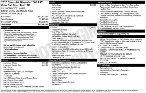 2026 Chevrolet Silverado 1500 RST