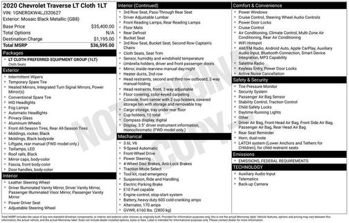 2020 Chevrolet Traverse LT