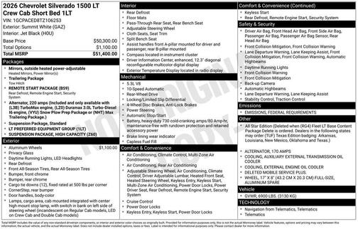 2026 Chevrolet Silverado 1500 LT