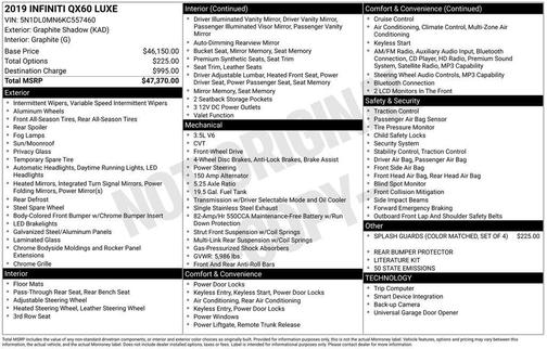 2019 INFINITI QX60 Luxe