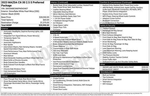 2023 Mazda CX-30 2.5 S Preferred Package