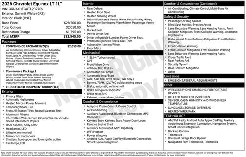 2026 Chevrolet Equinox 1LT