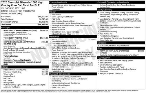 2025 Chevrolet Silverado 1500 High Country