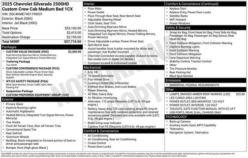 2025 Chevrolet Silverado 2500 Custom