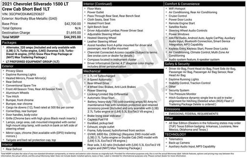 2021 Chevrolet Silverado 1500 LT