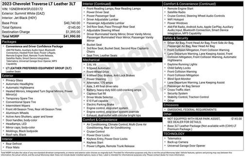 2023 Chevrolet Traverse LT Leather