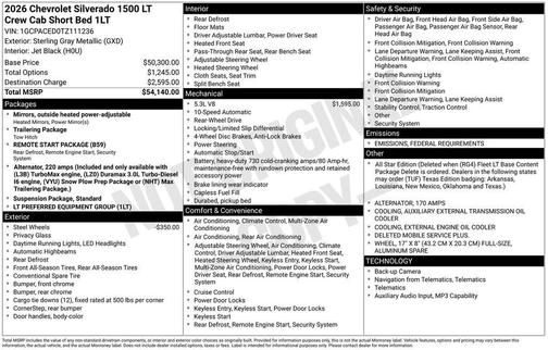 2026 Chevrolet Silverado 1500 LT