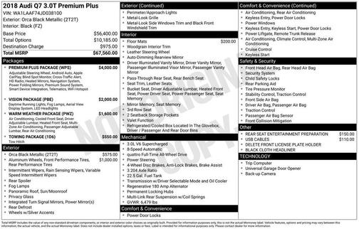 2018 Audi Q7 3.0T Premium Plus