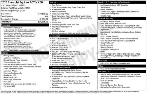 2026 Chevrolet Equinox ACTIV