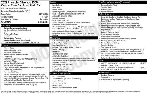 2022 Chevrolet Silverado 1500 Custom