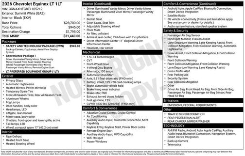 2026 Chevrolet Equinox 1LT