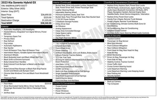 2023 Kia Sorento Hybrid EX